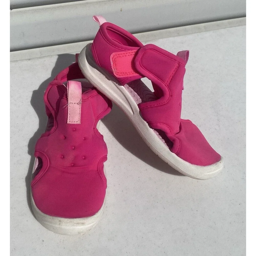 Cat & Jack TODDLER GIRLS Hot Pink Hook & Loop WATER SLINGBACK Shoes -Size 11 T